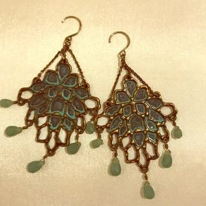 Chloe & Isabel Turquoise & Green Drop Earrings